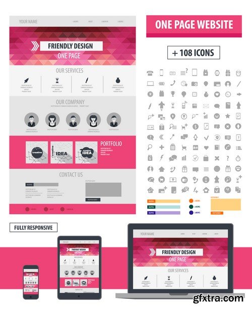 Stock Vectors - Website template 24, 25xEPS