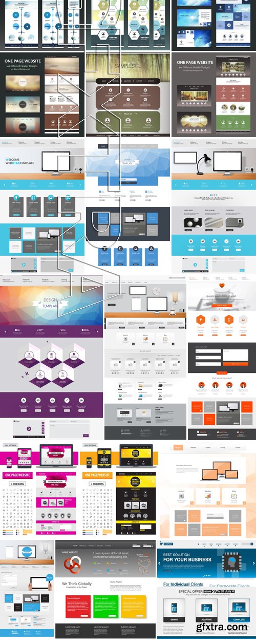 Stock Vectors - Website template 24, 25xEPS