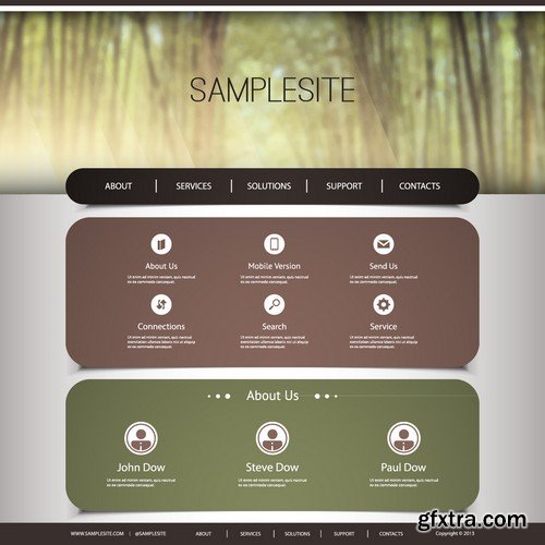 Stock Vectors - Website template 24, 25xEPS