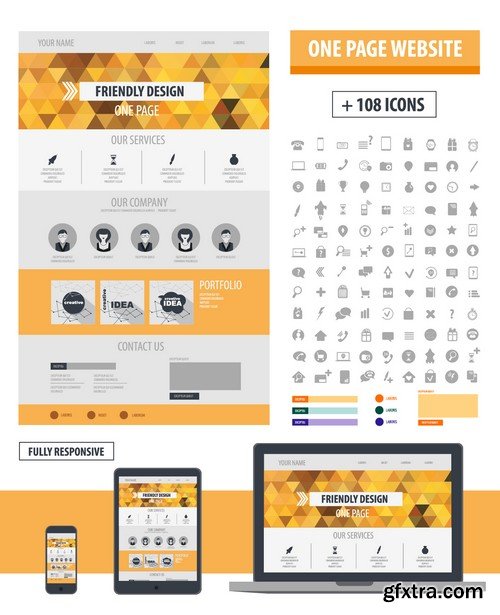 Stock Vectors - Website template 24, 25xEPS