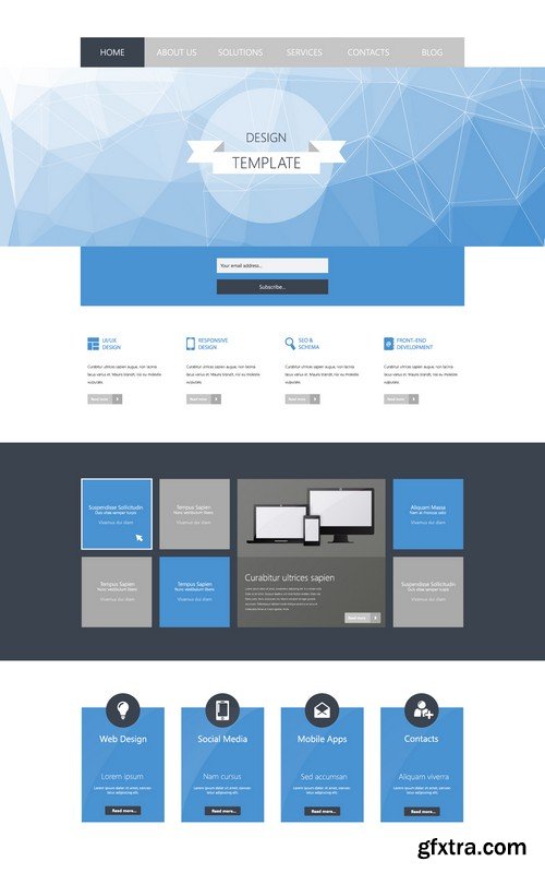 Stock Vectors - Website template 24, 25xEPS