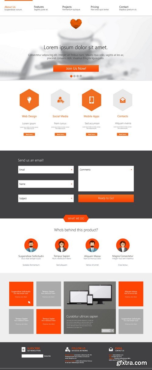 Stock Vectors - Website template 24, 25xEPS