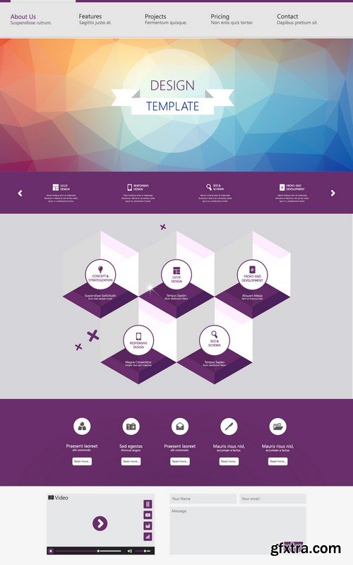 Stock Vectors - Website template 24, 25xEPS