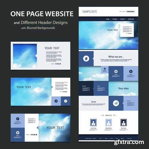 Stock Vectors - Website template 24, 25xEPS