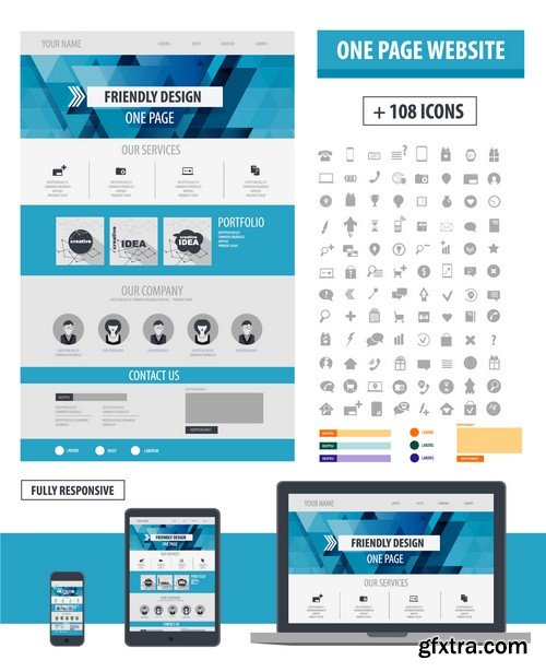 Stock Vectors - Website template 24, 25xEPS