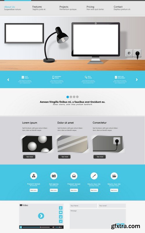 Stock Vectors - Website template 24, 25xEPS