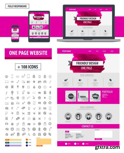 Stock Vectors - Website template 24, 25xEPS