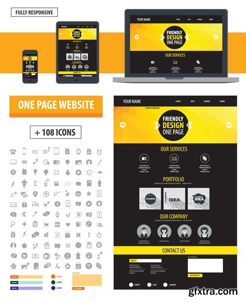 Stock Vectors - Website template 24, 25xEPS