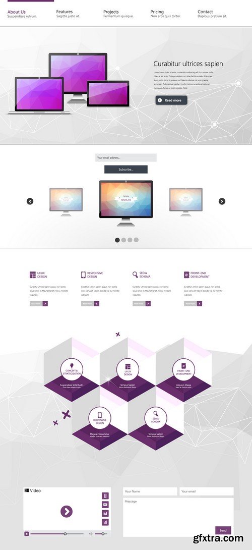 Stock Vectors - Website template 24, 25xEPS