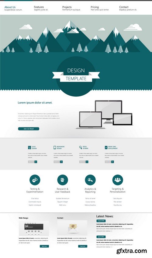 Stock Vectors - Website template 24, 25xEPS