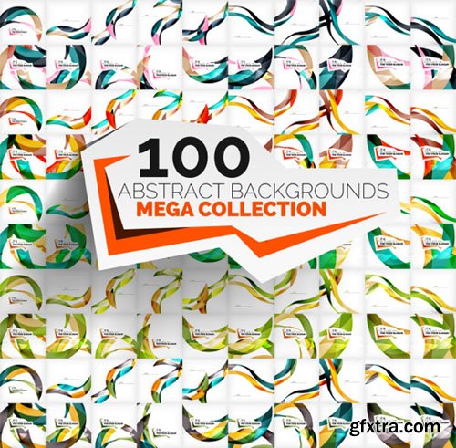 Mega set of 100 wave backgrounds - CM 210941