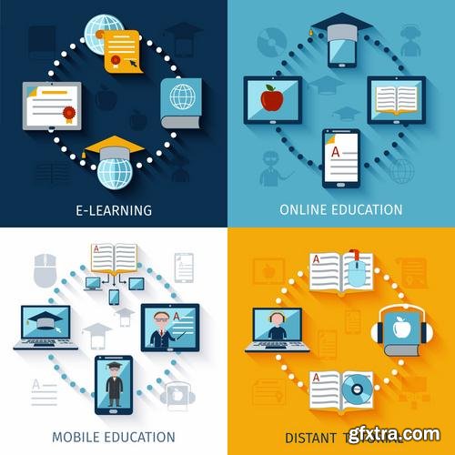 Stock Vector - Different Flat Design Concepts, 40EPS