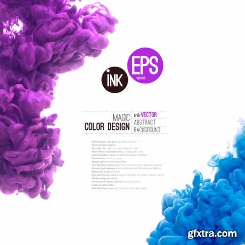 Stock Vector - Ink Swirling in Water#4, 25EPS