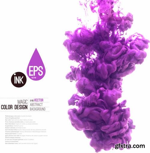 Stock Vector - Ink Swirling in Water#4, 25EPS