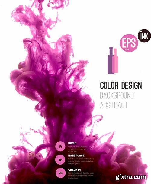 Stock Vector - Ink Swirling in Water#4, 25EPS