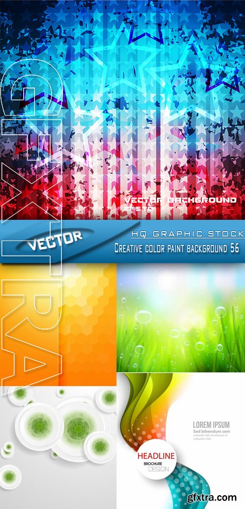 Stock Vector - Creative color paint background 56