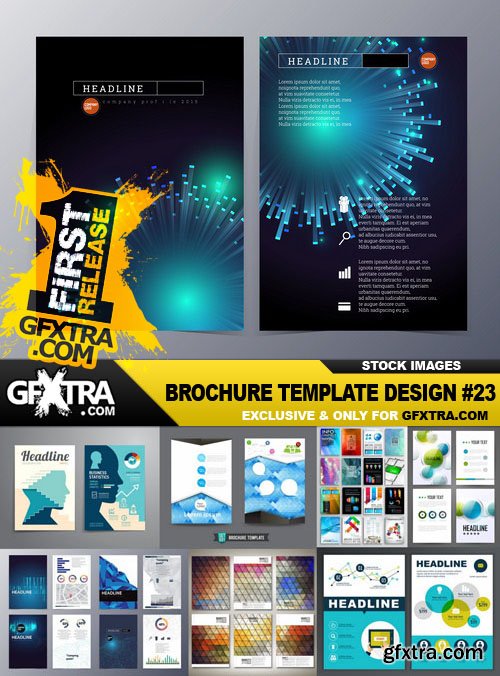 Brochure Template Design #23 - 25 Vector