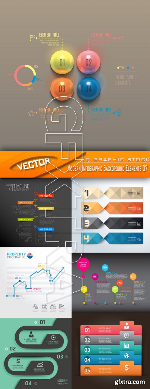 Stock Vector - Modern Infographic Background Elements 37