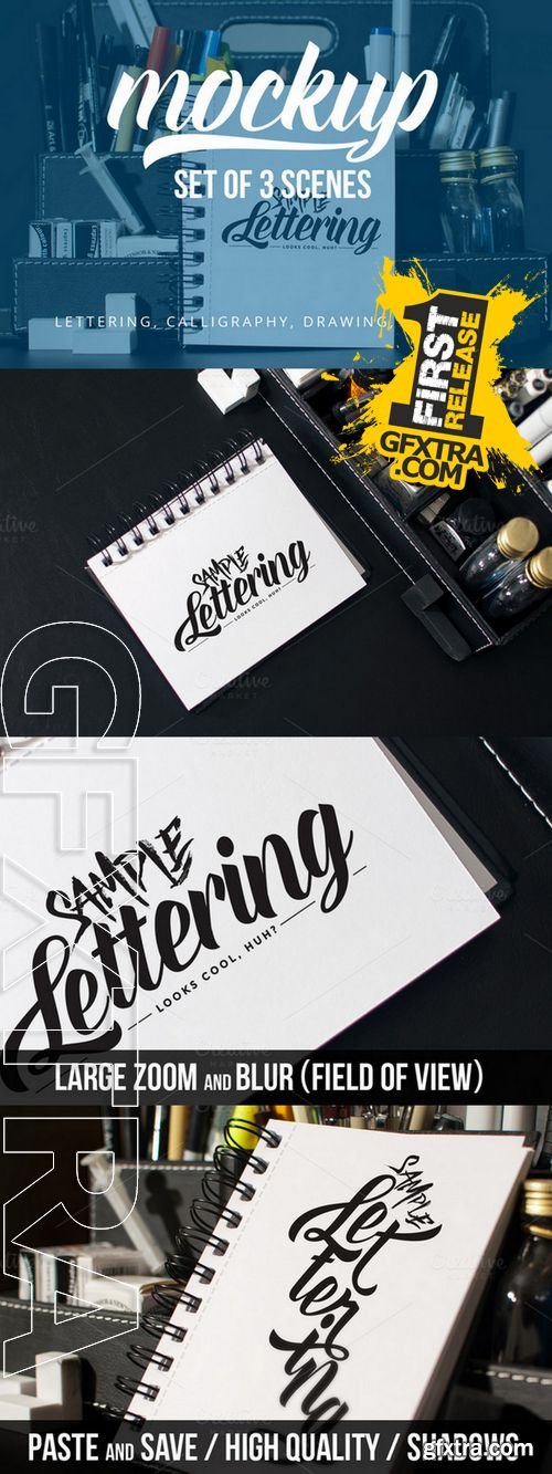 Lettering & Drawing Mockup Set 2 - CM 204173