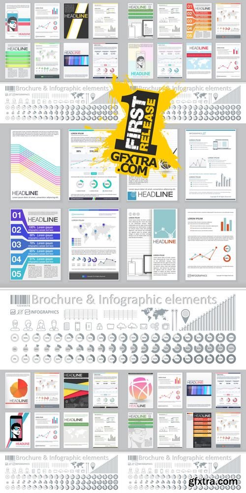 Vector - Creative Brochure Template Design for Business Data Visualization