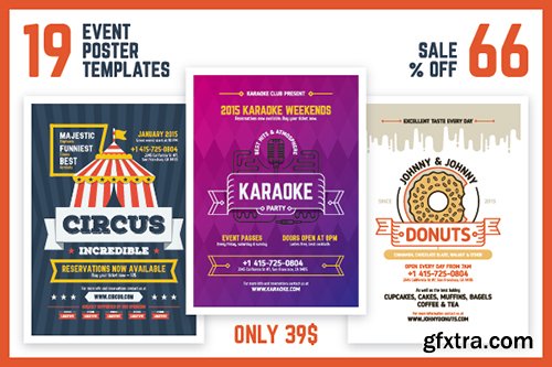 CM - Event Poster Templates Bundle 208076