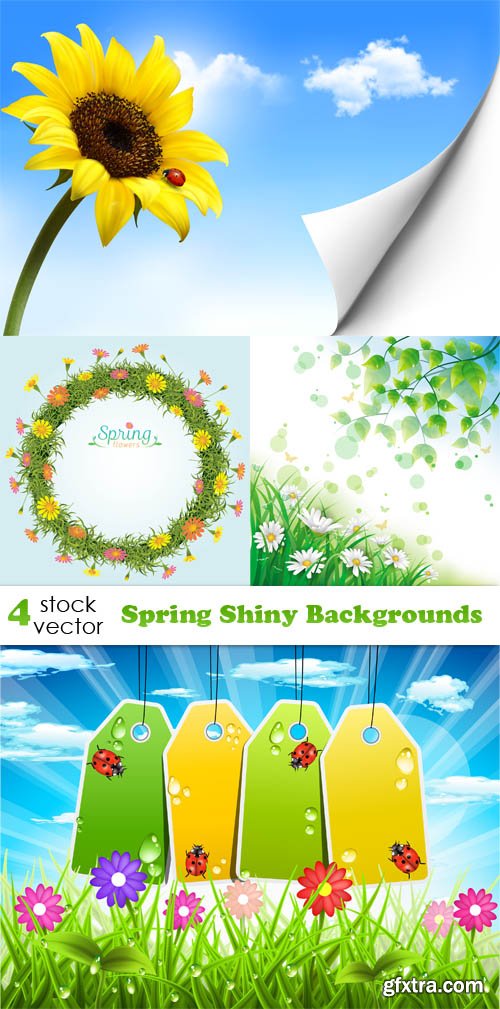 Vectors - Spring Shiny Backgrounds