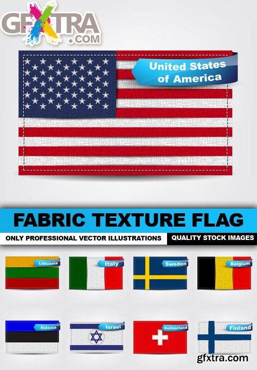 Fabric Texture Flag - 25 Vector