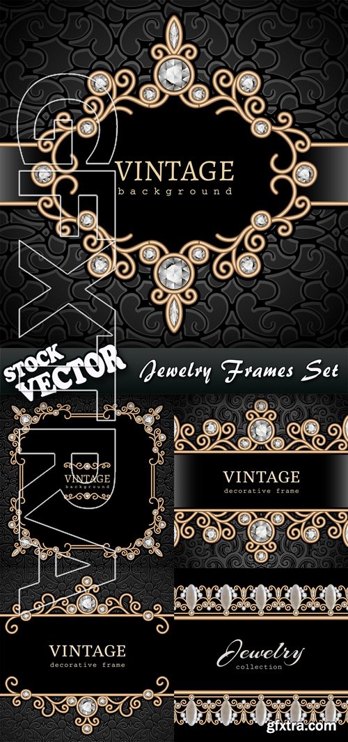 Stock Vector - Jewelry Frames Set