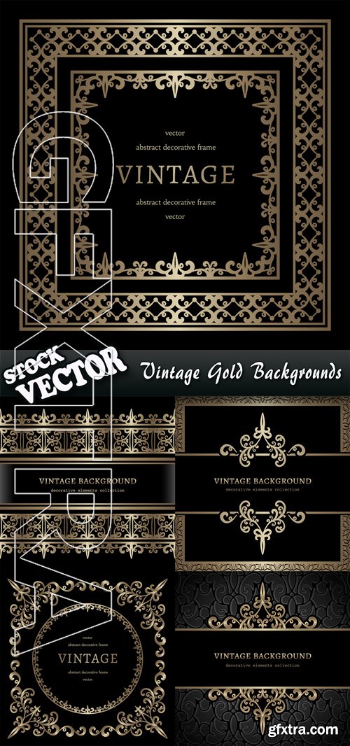 Stock Vector - Vintage Gold Backgrounds