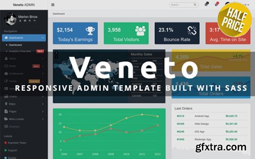 CreativeMarket - Veneto - Responsive Admin Template