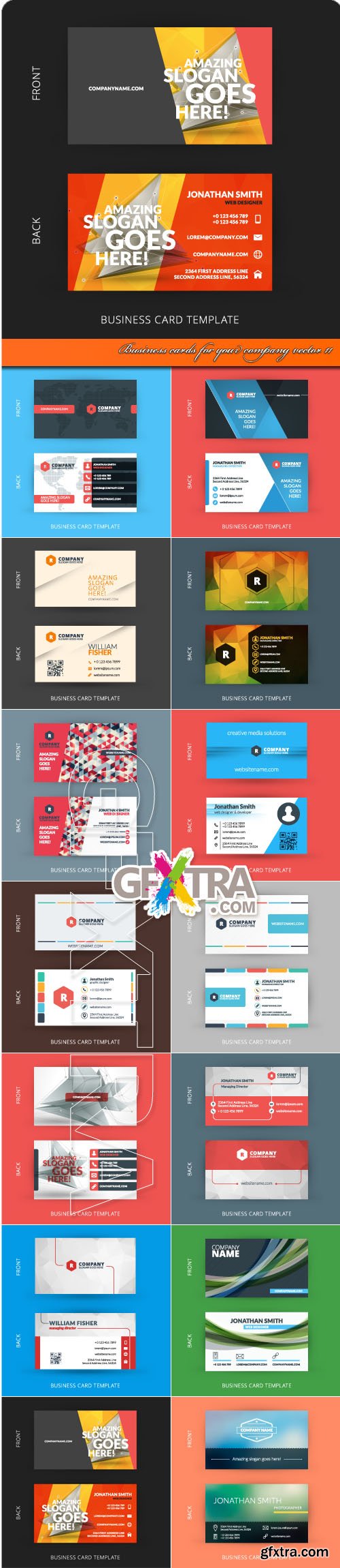 Business cards for your company vector 11