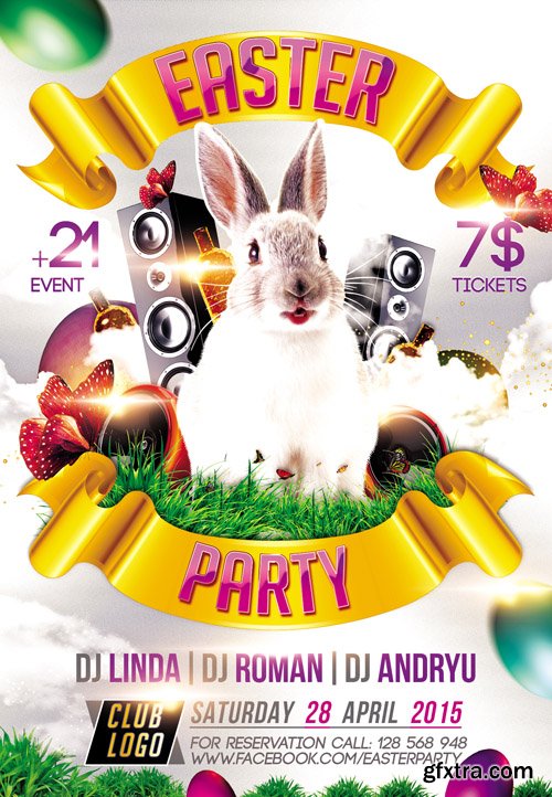 Easter Party 2015 – Flyer PSD Template plus FB Cover