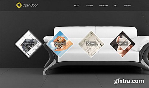 CreativeMarket - OpenDoor - Interior Design Portfolio