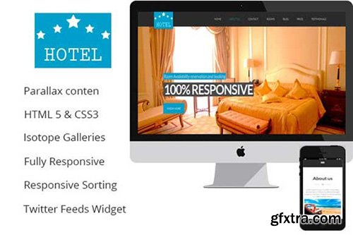 CreativeMarket - Comfort - A One Page Hotel / House Rent Parallax Bootstrap Template