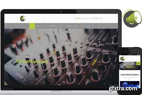 CreativeMarket - Music Box - Full Responsive Theme