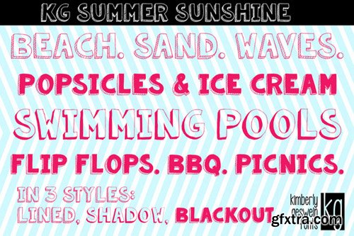 KG Summer Sunshine Font Trio