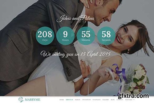 CreativeMarket - Marryme - Responsive Wedding Theme