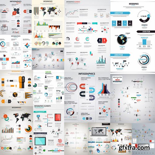 Infographics Design Elements#81 - 25 Vector