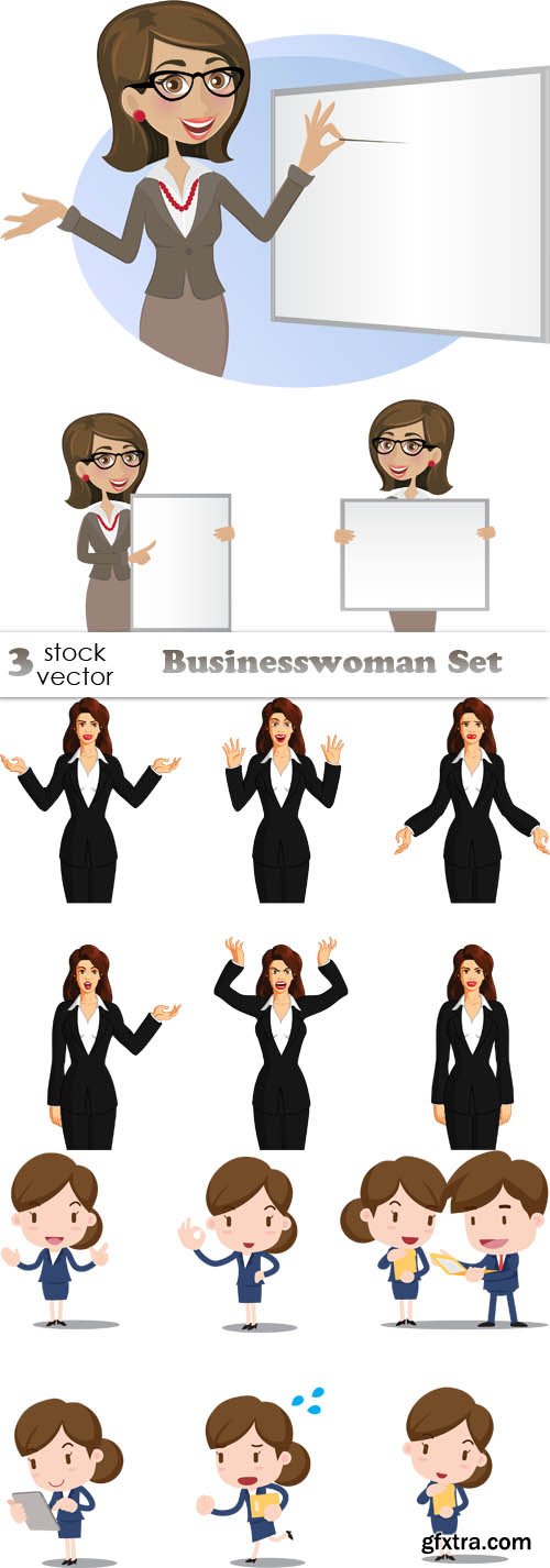 Vectors - Businesswoman Set