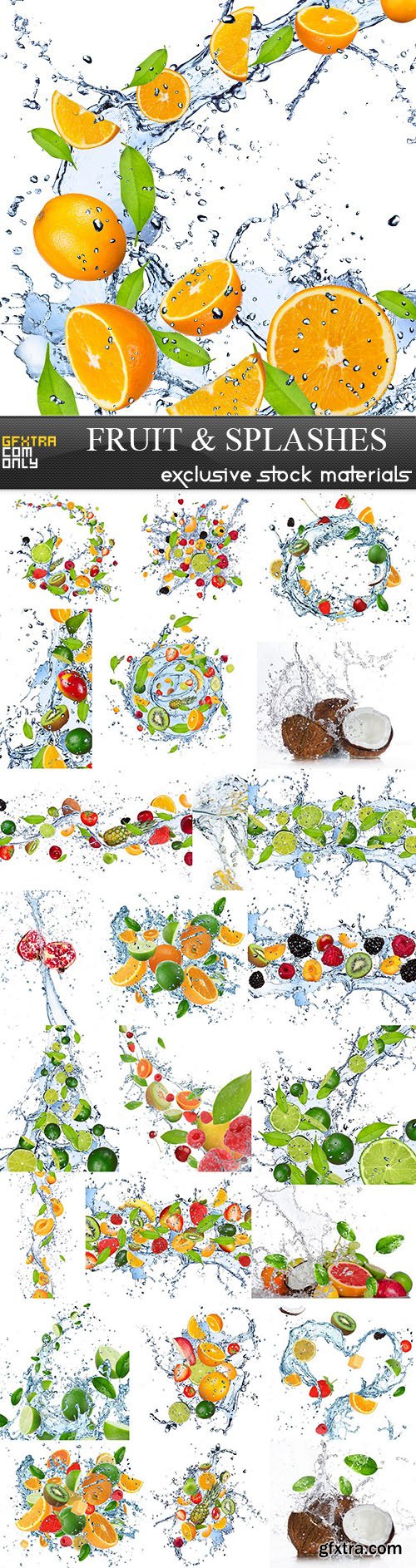 Fruit &amp; Splashes, 25xUHQ JPEG