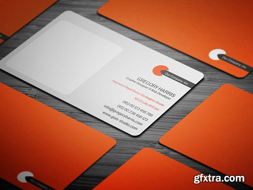 CM Orange Corporate Business Card 8532