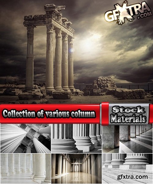 Collection of various ancient architectural buildings column 25 HQ Jpeg