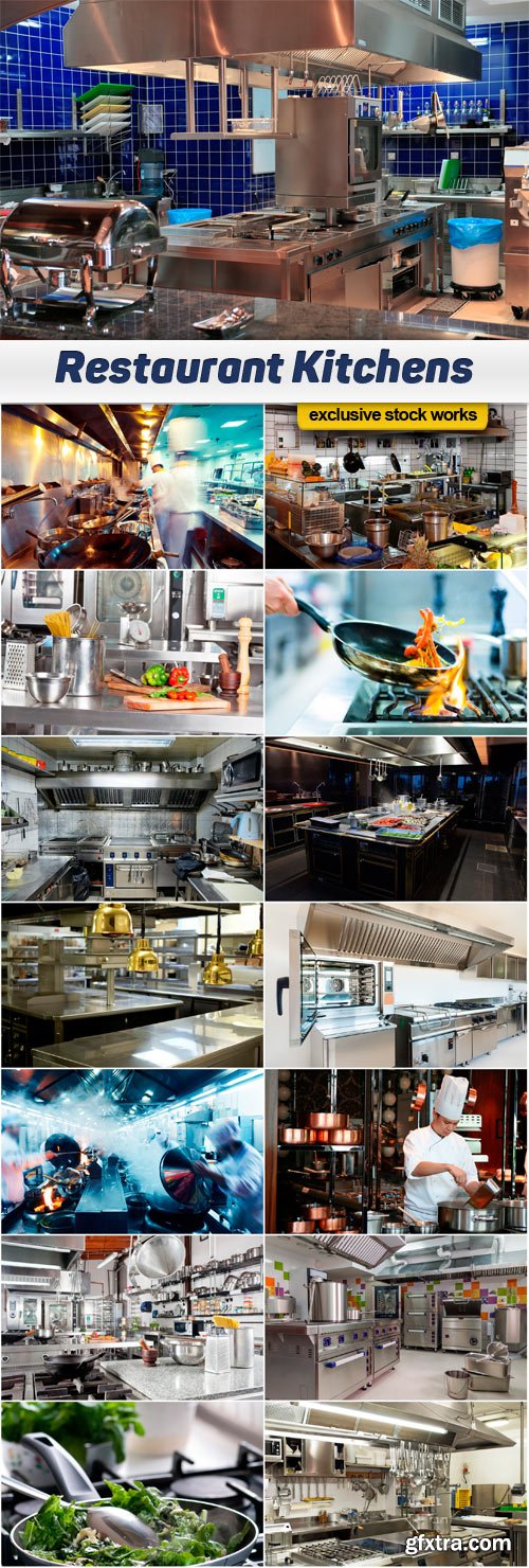 Restaurant Kitchens - 15x JPEGs