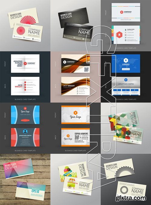 Stock Vector - Stylish Professional Business Cards, 54EPS