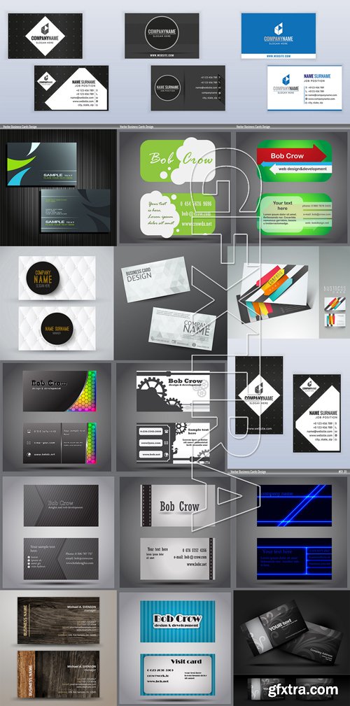 Stock Vector - Stylish Professional Business Cards, 54EPS