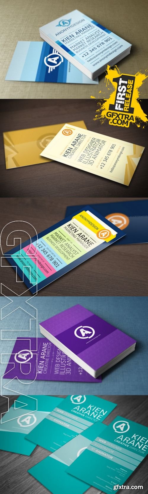 5 Business Card Templates - CM 209216