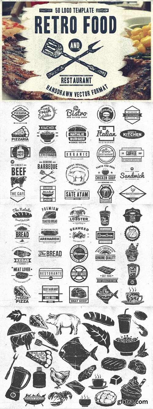 CM 50 Retro Food Logo 152203