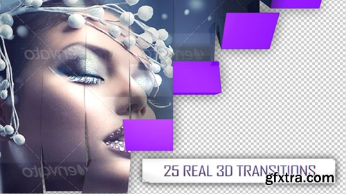 Videohive 25 3D Transitions Pack 6877635