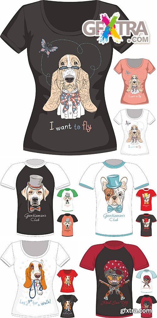 T-shirt with dogs