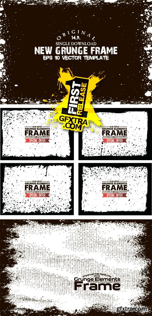 Amazing SS - Grunge Frames, 25xEPS